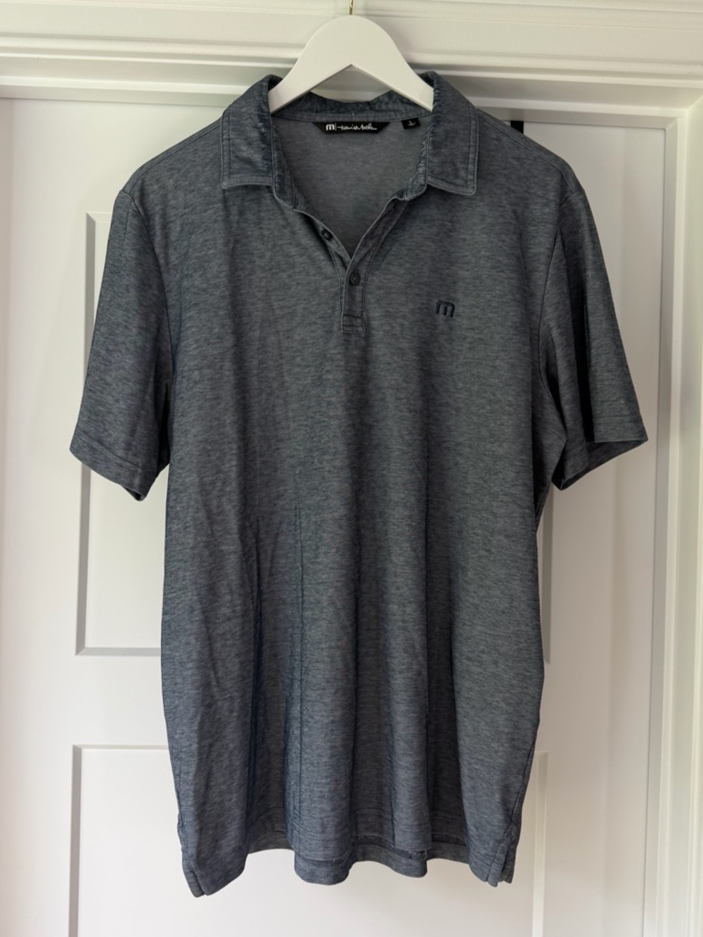 Travis Mathew Men's Heather Gray Polo Shirt